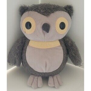 Kohls Cares Aesops Fable Owl Soft Plush 10" Stuffed Animal Gray Grey Bird Lovey